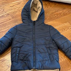 Michael Kors Navy Kids Puffer Jacket with Hood 5/6 EUC $40